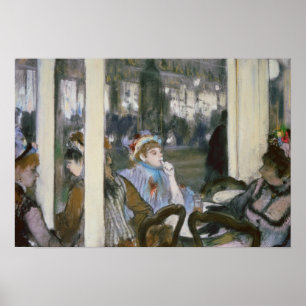 Edgar Degas   Vrouwen op een Cafe Terrace, 1877 Poster