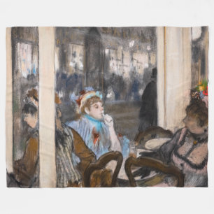 Edgar Degas - Vrouwen op een Cafe Terrace in de av Fleece Deken