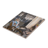 Edgar Degas - Vrouwen op een Cafe Terrace in de av Tegeltje (Zijkant)