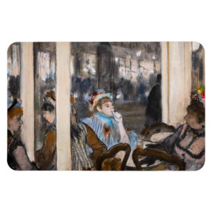 Edgar Degas - Vrouwen op een caféterras in de avon Magneet