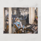 Edgar Degas - Vrouwen op een Cafeterras 's Avonds Briefkaart (Voorkant)