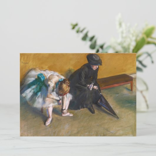 Edgar Degas - Wachten Bedankkaart (Staand voorkant)