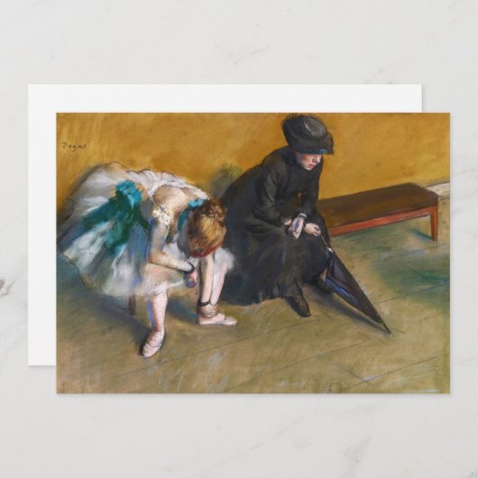 Edgar Degas - Wachten Bedankkaart (Voorkant / Achterkant)