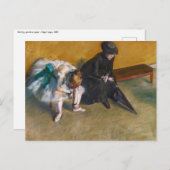 Edgar Degas - Wachten Briefkaart (Voorkant / Achterkant)