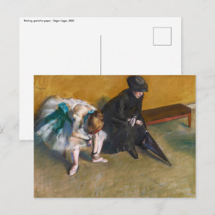 Edgar Degas - Wachten Briefkaart