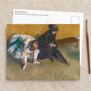 Edgar Degas - Wachten Briefkaart