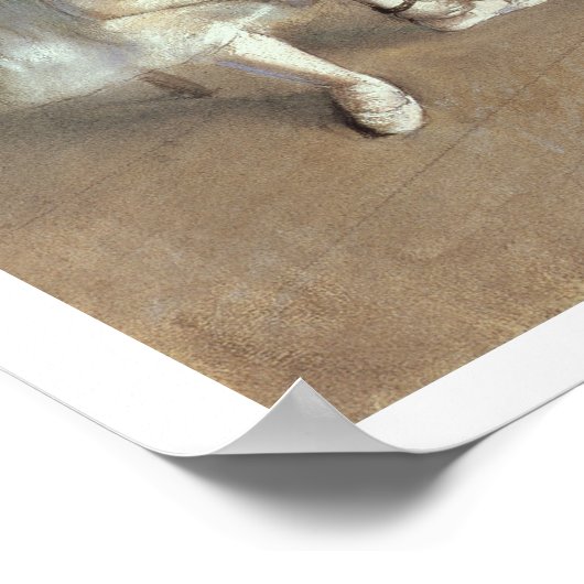 Edgar Degas | Wachten, c.1882 Poster (Hoek)