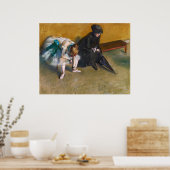 Edgar Degas - Wachten Poster (Keuken)