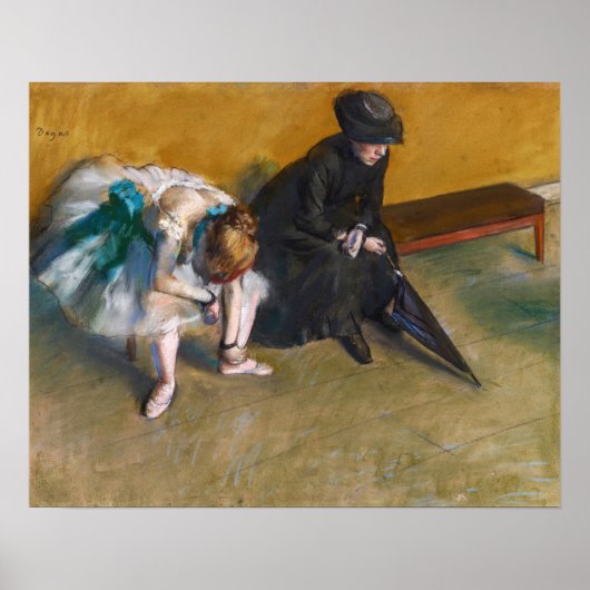 Edgar Degas - Wachten Poster (Voorkant)
