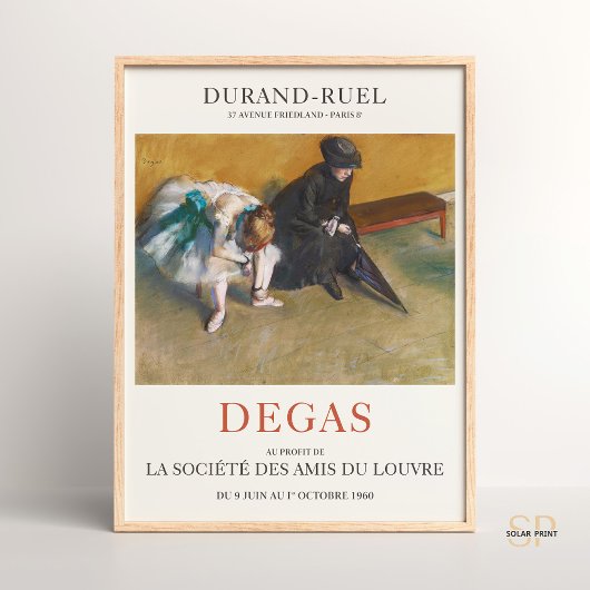 Edgar Degas Waiting Impressionist Art Print