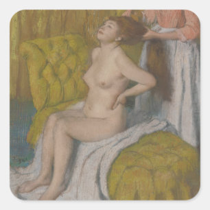 Edgar Degas Woman Having Her Hair Combed Vierkante Sticker