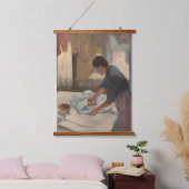 Edgar Degas Woman Ironing Laundry Room Art Wood Hangend Wandkleed (Slaapkamer)