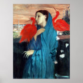 Edgar Degas Young Woman met Ibis Poster (Voorkant)