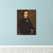 Edgar Degas | Zelfportret, 1855 Canvas Afdruk (Insitu (Houten vloer))