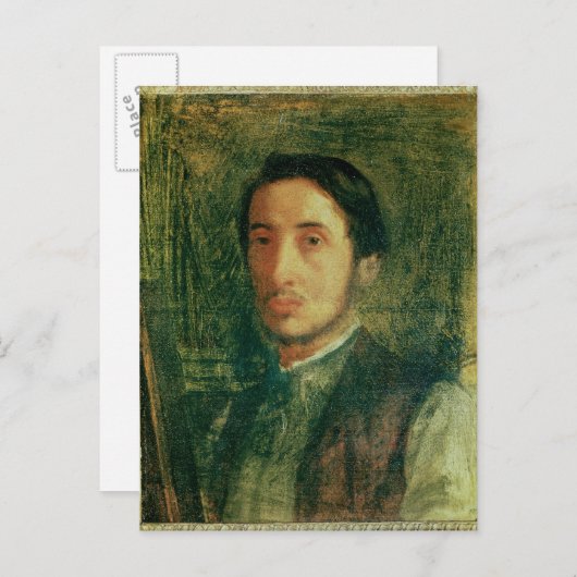 Edgar Degas | Zelfportret als jong Man Briefkaart (Voorkant / Achterkant)