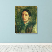 Edgar Degas | Zelfportret als jong Man Canvas Afdruk (Insitu (Houten vloer))