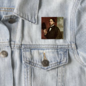 Edgar Degas | Zelfportret, c.1862 Vierkante Button 5,1 Cm (In situ)