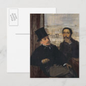 Edgar Degas | Zelfportret met Evariste de Valernes Briefkaart (Voorkant / Achterkant)