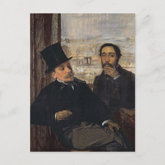 Edgar Degas | Zelfportret met Evariste de Valernes Briefkaart (Voorkant)