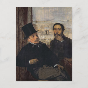 Edgar Degas   Zelfportret met Evariste de Valernes Briefkaart