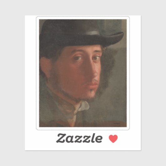 Edgar Degas - Zelfportret Sticker (Vel)