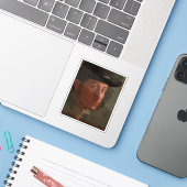 Edgar Degas - Zelfportret Sticker (Laptop met iPhone)