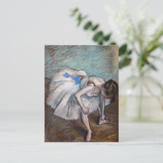 Edgar Degas - Zittende Danseres Briefkaart (Staand voorkant)