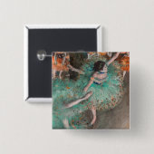 Edgar Degas - Zwaiende danseres / Danseres in het Vierkante Button 5,1 Cm (Voorkant /achterkant)