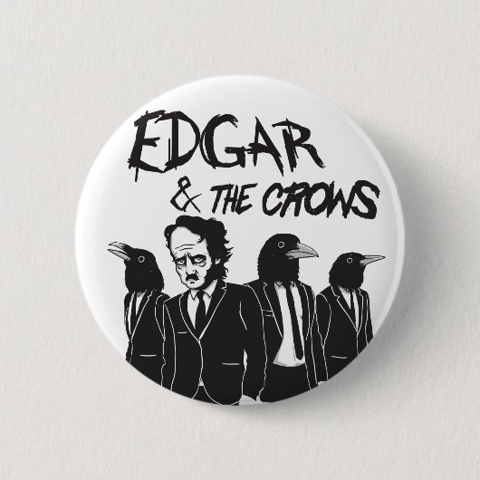Edgar en The Crows Ronde Button 5,7 Cm (Voorkant)