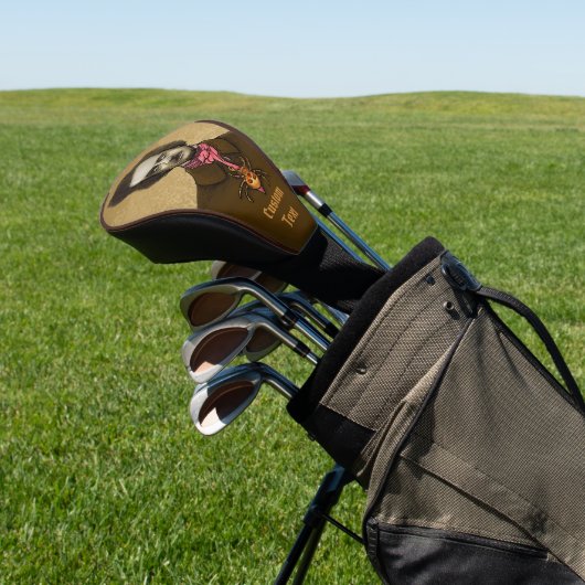 Edgar met Gold Bug Golfheadcover (Insitu)