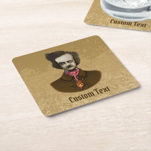 Edgar met Gold Bug Kartonnen Onderzetters (Schuin)