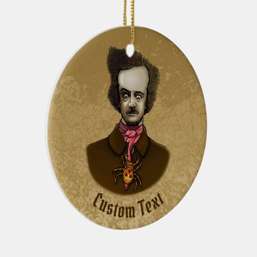 Edgar met Gold Bug Keramisch Ornament (Rechts)