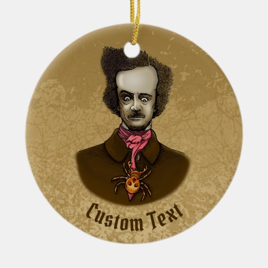 Edgar met Gold Bug Keramisch Ornament (Voorkant)