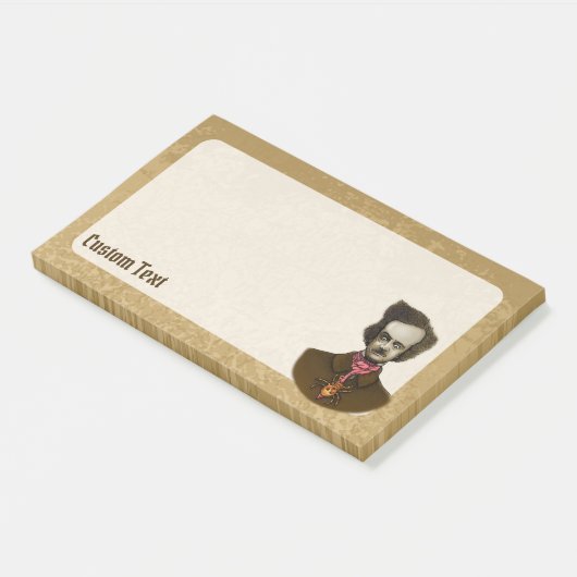 Edgar met Gold Bug Post-it® Notes (Schuin)