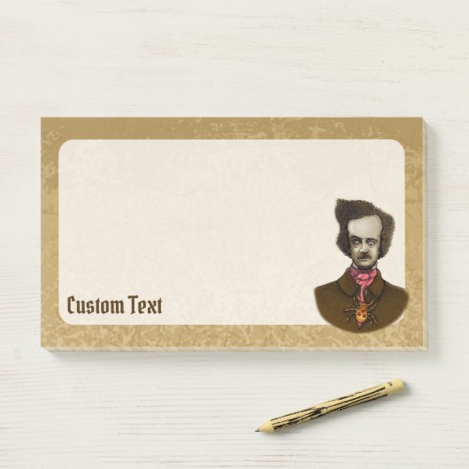 Edgar met Gold Bug Post-it® Notes (Op bureau)