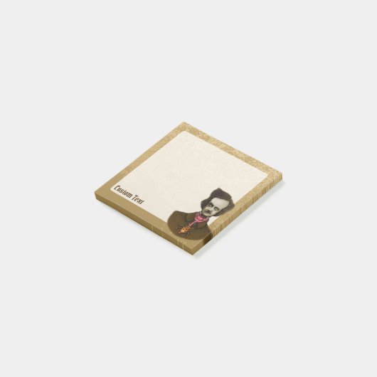 Edgar met Gold Bug Post-it® Notes (Schuin)
