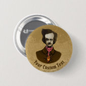 Edgar met Gold Bug Ronde Button 5,7 Cm (Voorkant /achterkant)