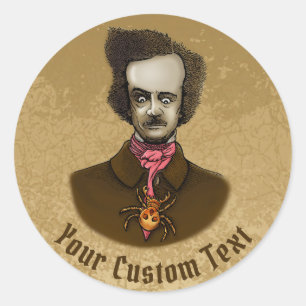 Edgar met Gold Bug Ronde Sticker