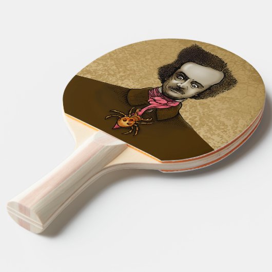 Edgar met Gold Bug Tafeltennisbatje (Voorkant Gekanteld)
