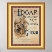 Edgar ~Piccini ~ Lyrical drama by F. Fountana ~ Poster (Voorkant)