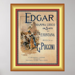 Edgar ~Piccini ~ Lyrical drama by F. Fountana ~ Poster
