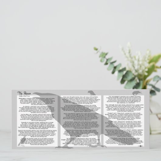 Edgar Poe De Raaf Kaart (Staand voorkant)