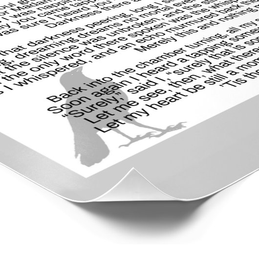 Edgar Poe de Raven Perfect Poster (Hoek)