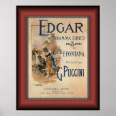 Edgar ~ puccini ~ Lyrical drama by F. Fountana ~ Poster (Voorkant)