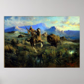 Edgar Samuel Paxson Buffalo Hunt Poster (Voorkant)