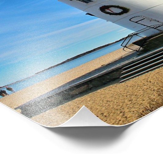 Edgartown Harbor Lighthouse, Martha's Vineyard MA Foto Afdruk (Hoek)