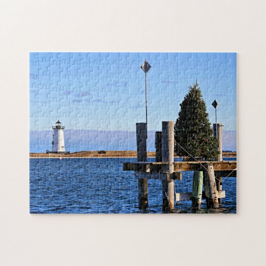 Edgartown Harbor Lighthouse, Martha's Vineyard MA Legpuzzel (Horizontaal)