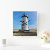 Edgartown Harbor Lighthouse, Martha's Vineyard MA Vierkante Klok (Huis)