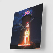 Edgartown Harbor Lighthouse, Martha's Vineyard MA Vierkante Klok (Hoek)