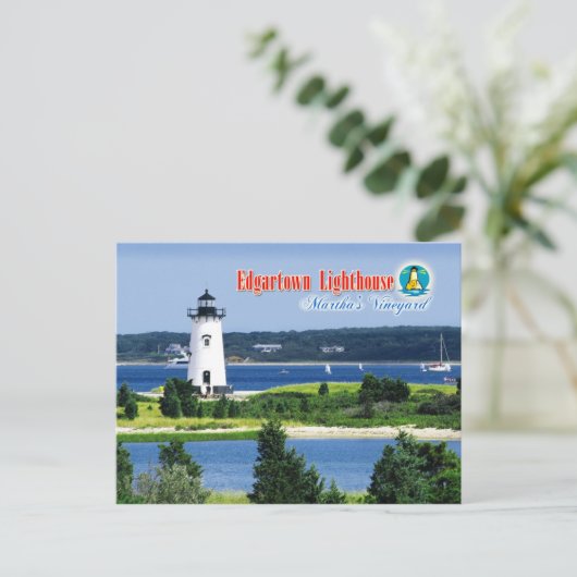 Edgartown Harbour Light, Martha's Vineyard, MA Briefkaart (Staand voorkant)